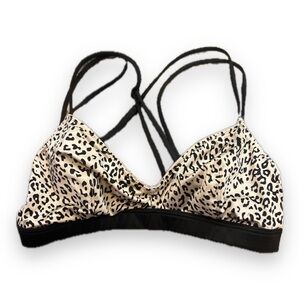 Victoria's Secret Cream and Black Leopard Print Bralette